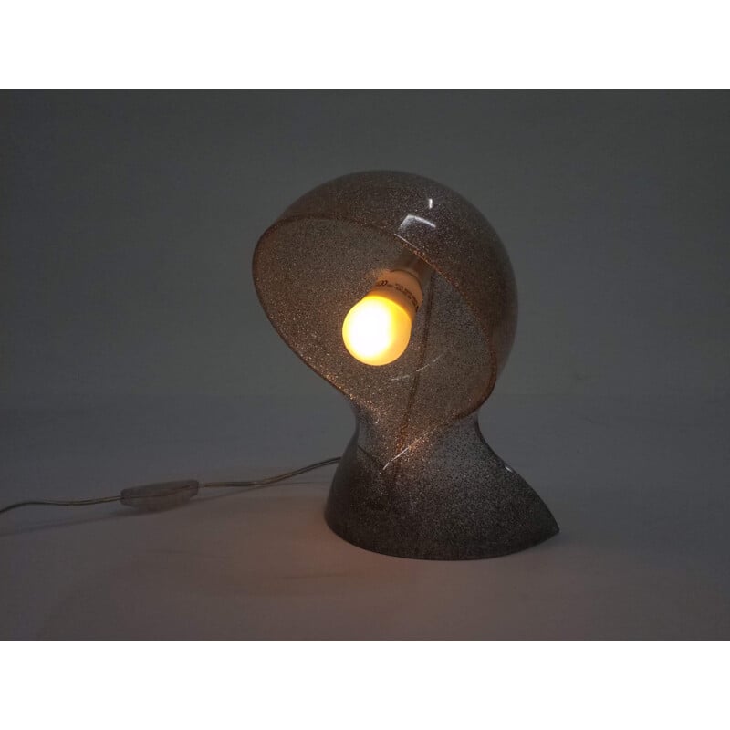 Lampe de bureau vintage pour Artemide en plastique argenté 1990