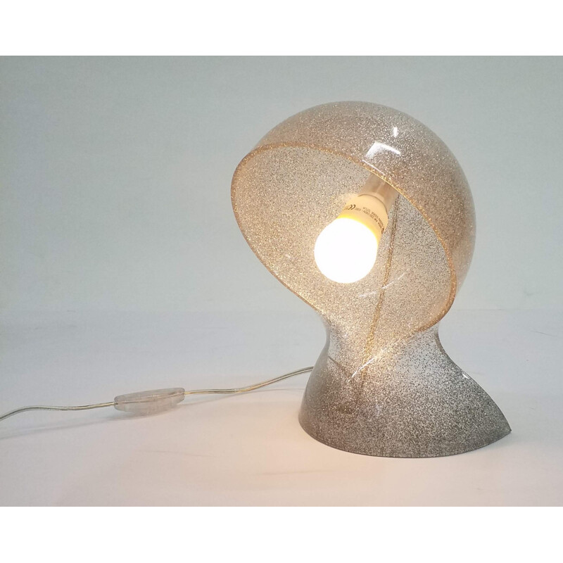 Lampe de bureau vintage pour Artemide en plastique argenté 1990