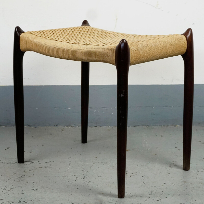 Scandinavian vintage stool in rosewood by Niels Otto Moller, 1960