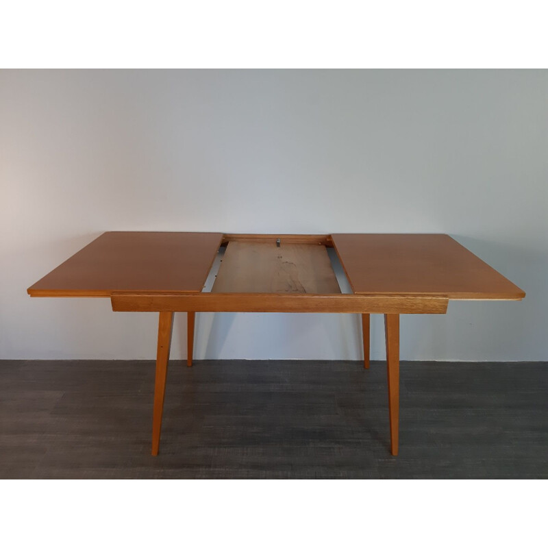 Vintage expandable table for Tatra in beechwood 1960