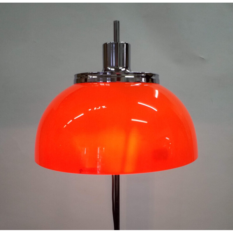 Vintage floor lamp for Meblo in orange plastic 1960s