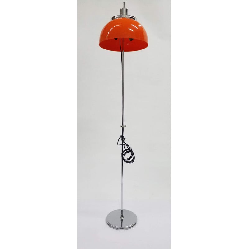 Vintage floor lamp for Meblo in orange plastic 1960s