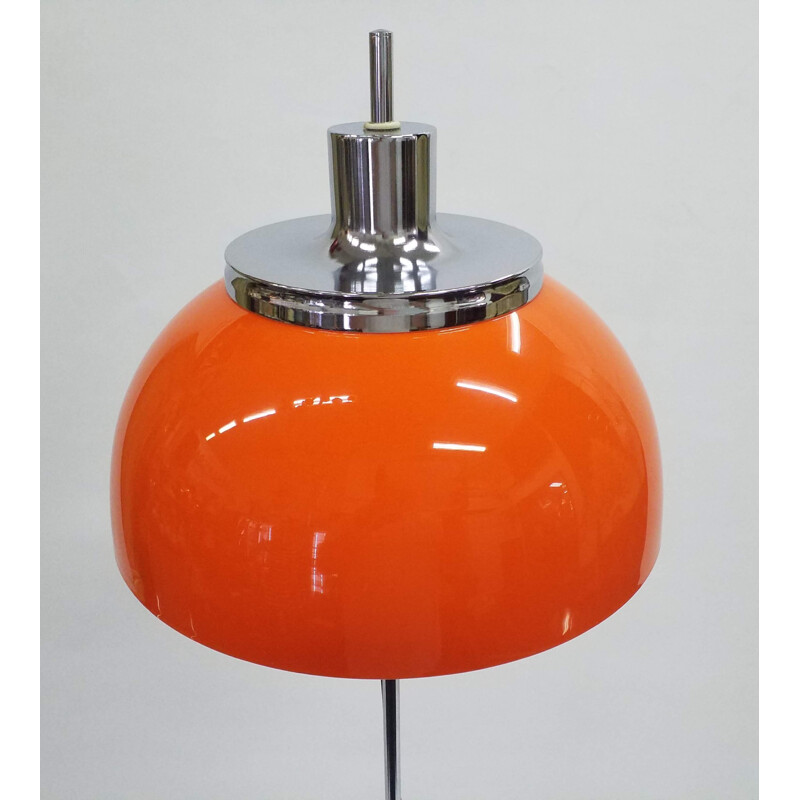 Vintage floor lamp for Meblo in orange plastic 1960s