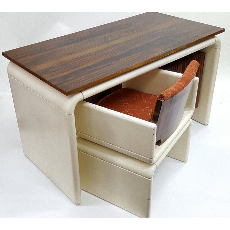 Vintage Macassar Ebony Desk 1960