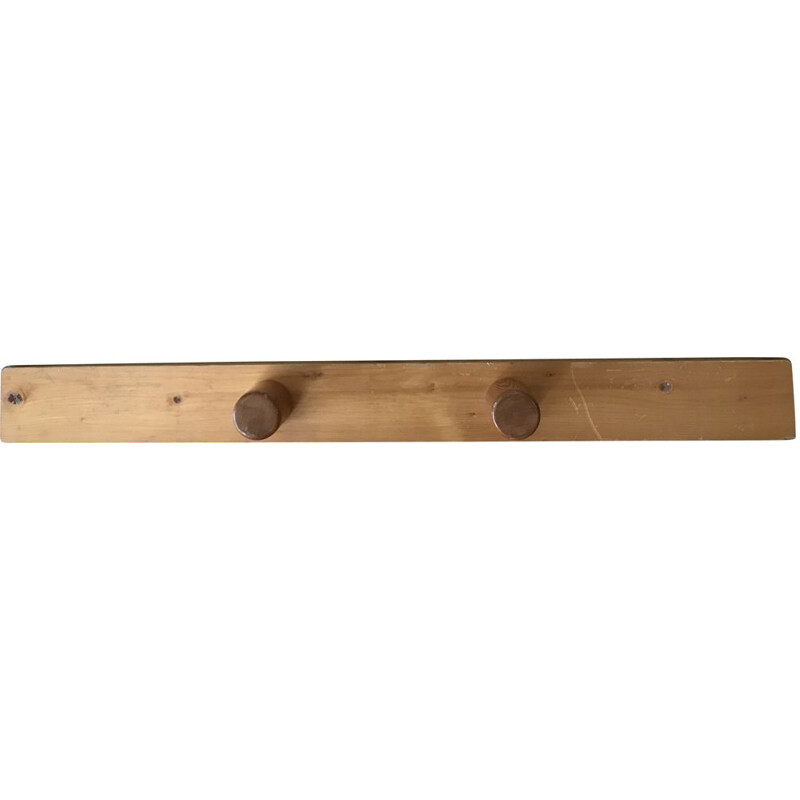 Vintage coat rack with 2 hooks by Charlotte Perriand for Les Arcs, 1969