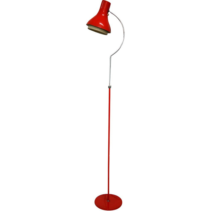 Vintage floor lamp red by Josef Hurka, 1970s