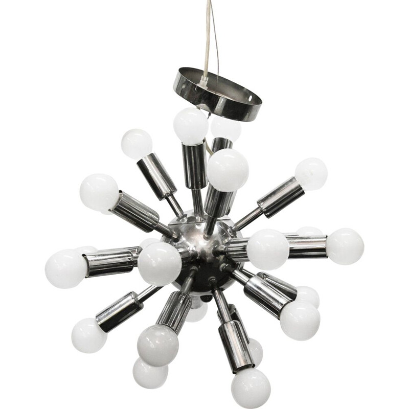 Vintage Sputnik chandelier in chrome plated 1960s