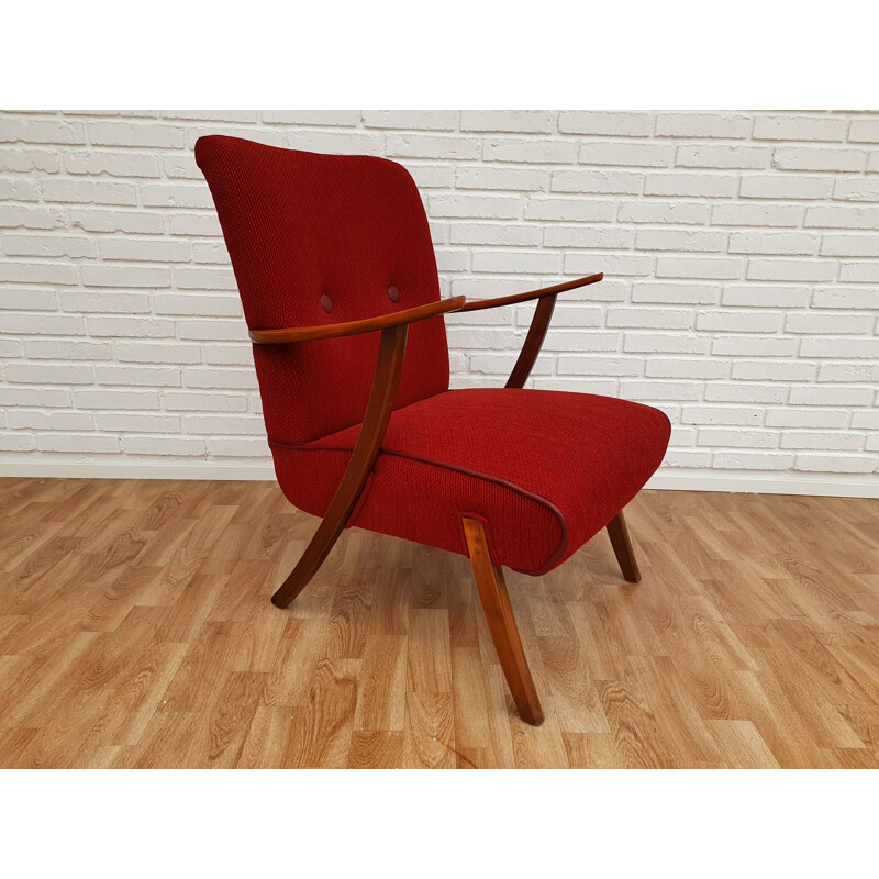 Vintage beech armchair 1960