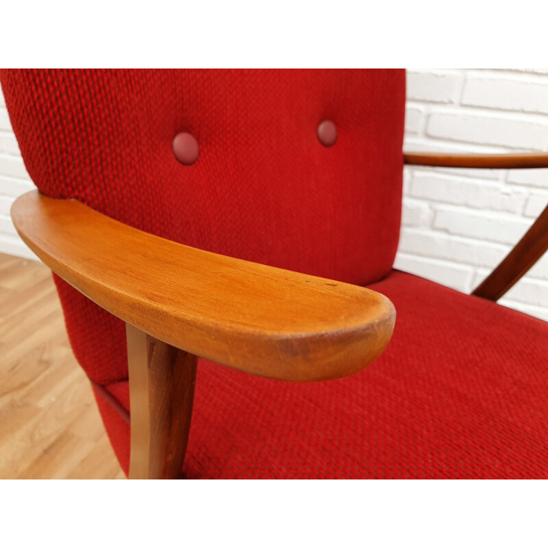 Vintage beech armchair 1960