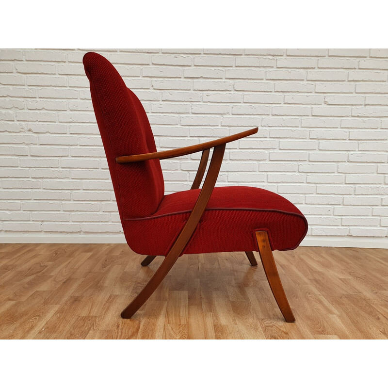 Vintage beech armchair 1960