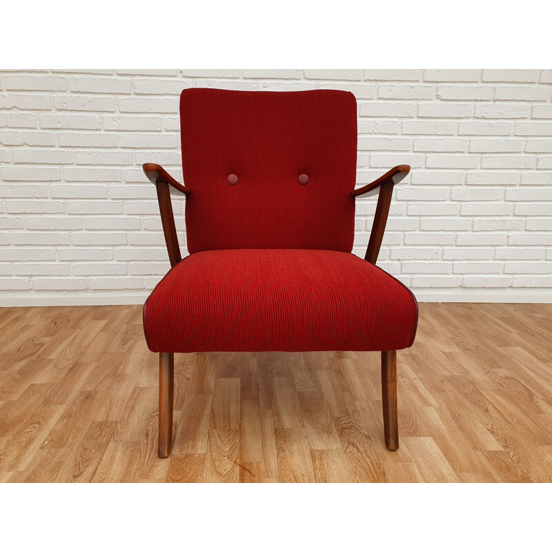 Vintage beech armchair 1960