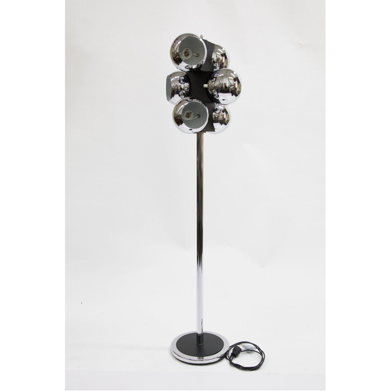 Vintage american chrome-plated floor lamp 1960s