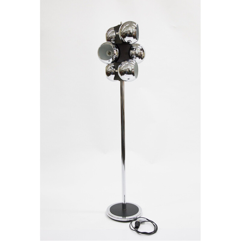 Vintage american chrome-plated floor lamp 1960s