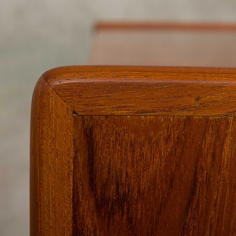 Vintage danish highboard in teak and beech and with 7 drawers 1960s