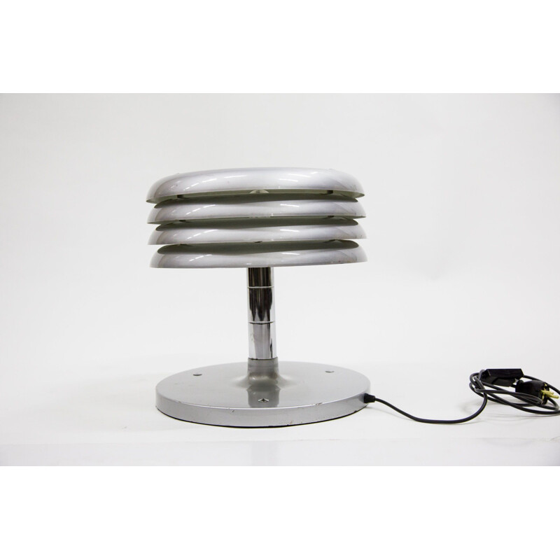 Vintage table lamp by Nádai Tibor in iron and aluminium 1960s