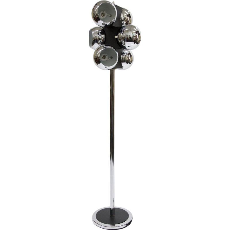 Vintage american chrome-plated floor lamp 1960s