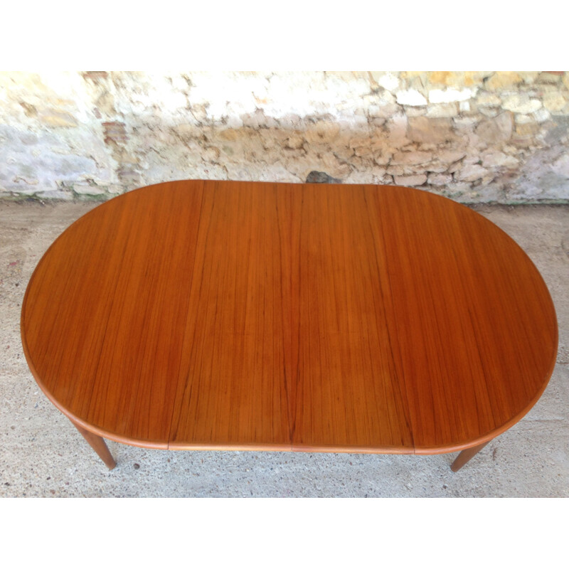 Vintage extensible dining table in teak,1960