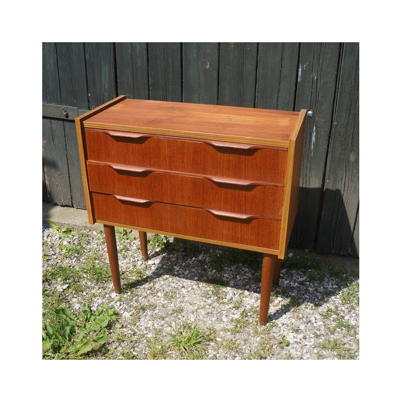 Vintage teak chest of drawers 1960