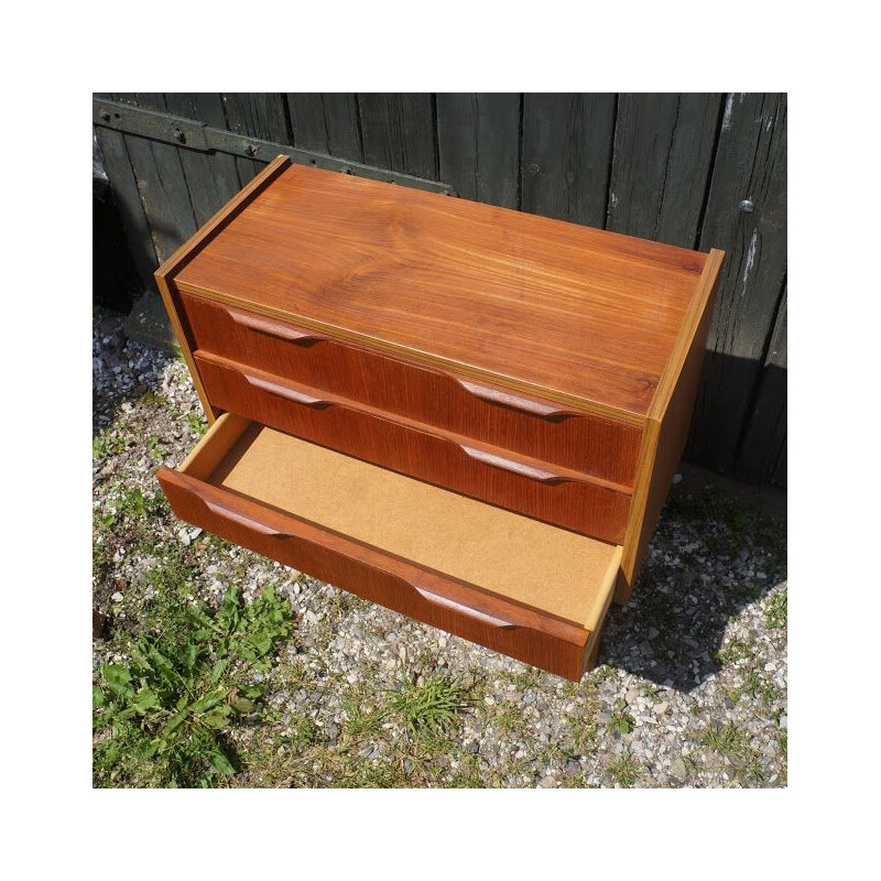 Vintage teak chest of drawers 1960