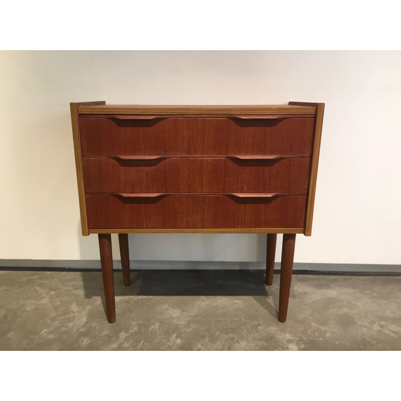 Vintage teak chest of drawers 1960