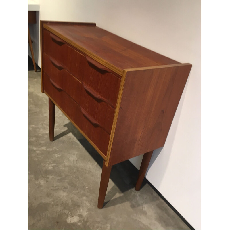 Vintage teak chest of drawers 1960