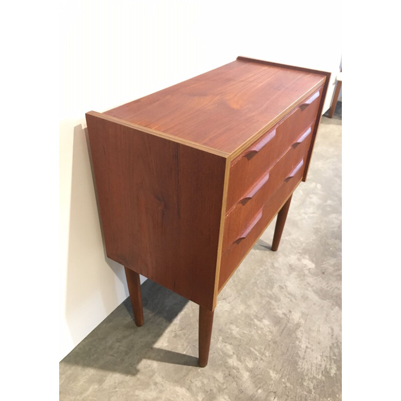 Vintage teak chest of drawers 1960