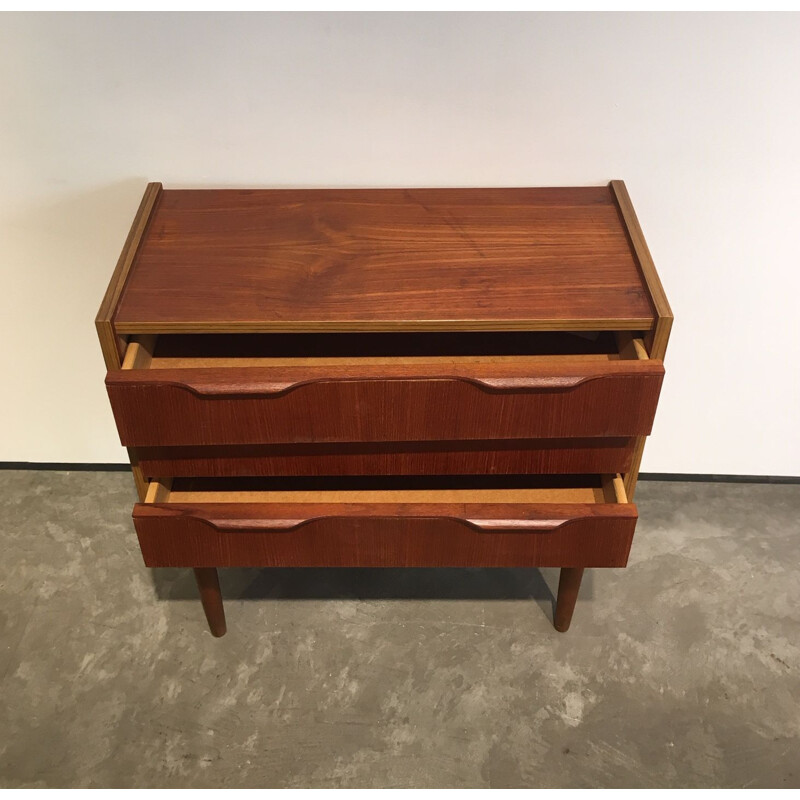 Vintage teak chest of drawers 1960