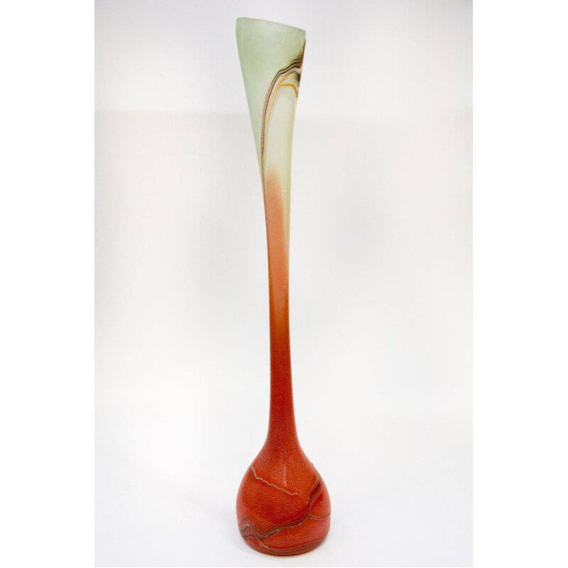 Large vintage floor vase in Murano glass 1970