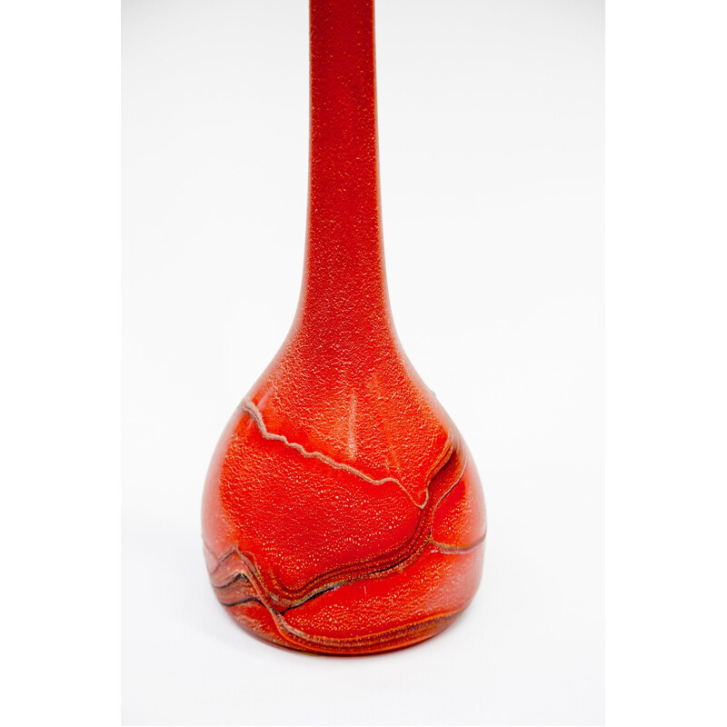 Grand vase vintage en verre de Murano 1970