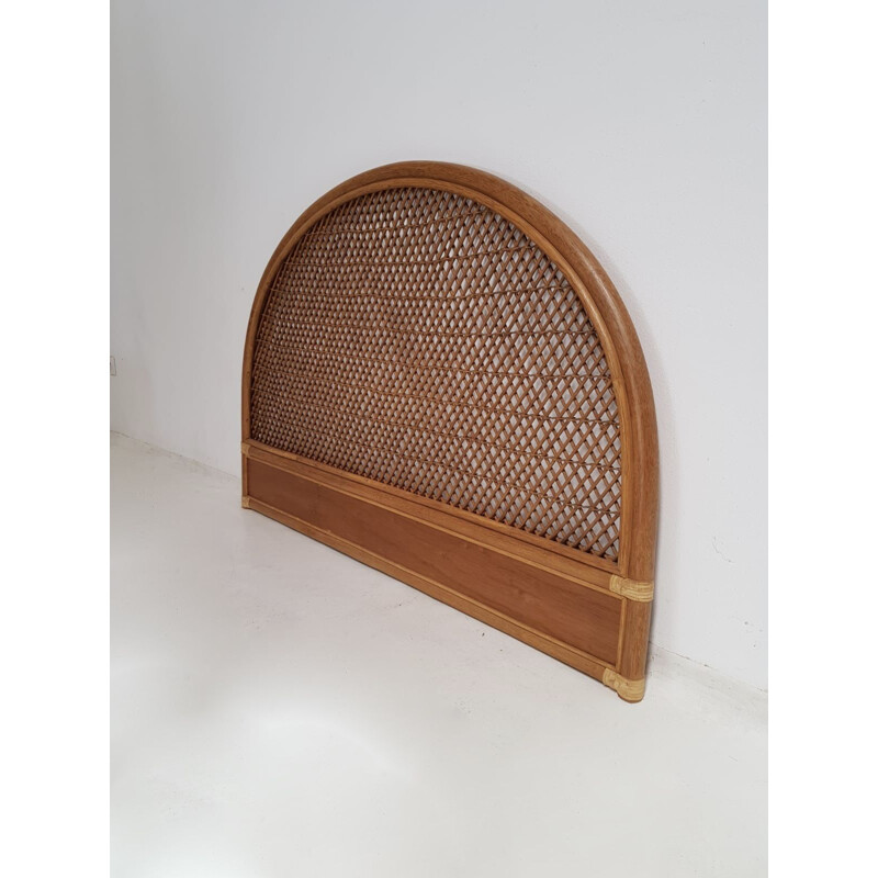 Vintage headboard in rattan France 1970s