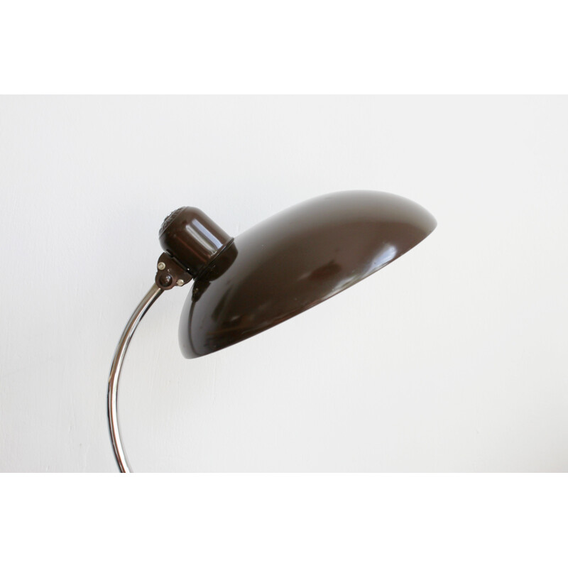 Vintage brown lamp model 6631 for Kaiser Idell in brown metal 1940