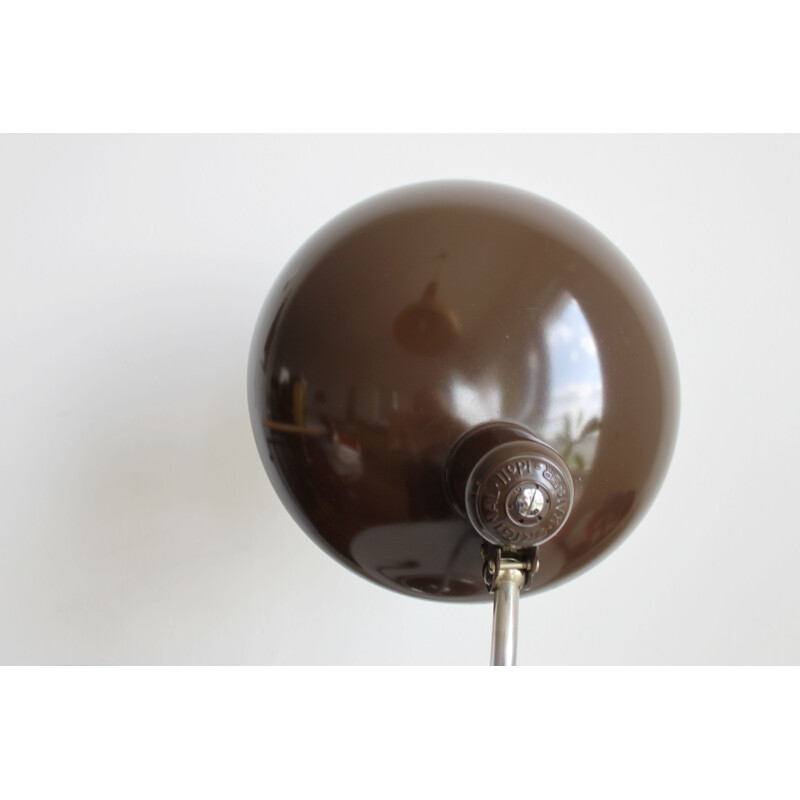 Vintage brown lamp model 6631 for Kaiser Idell in brown metal 1940
