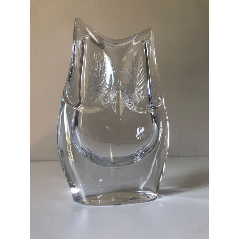 Vintage crystal owl by Daum