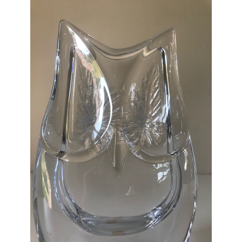 Vintage crystal owl by Daum