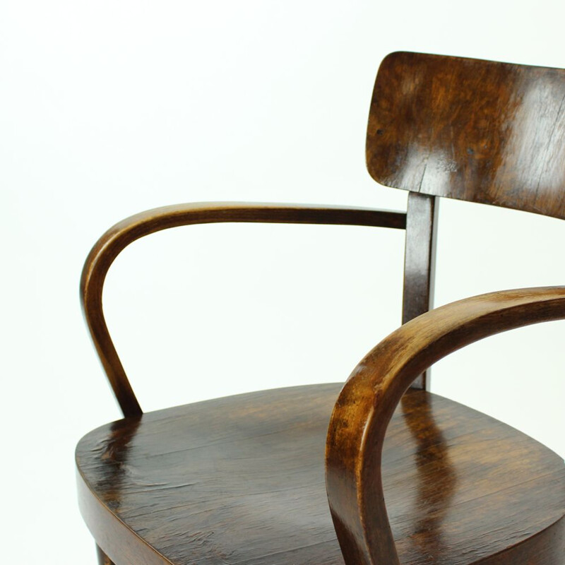 Vintage chair by Tatra in oakwood 1950s