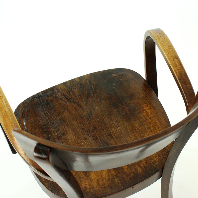 Vintage chair by Tatra in oakwood 1950s