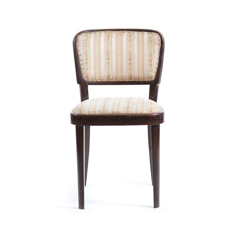Vintage-Stuhl aus Stoff und Eichenholz von Thonet, 1940