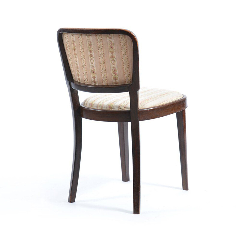 Silla vintage de tela y roble de Thonet, 1940