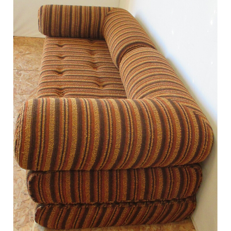 Vintage convertible sofa in wool 1970