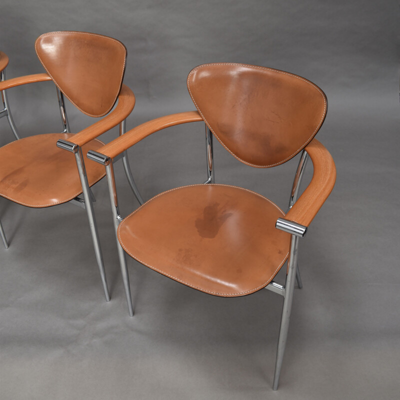 Ensemble vintage de 4 chaises Arrben 1980