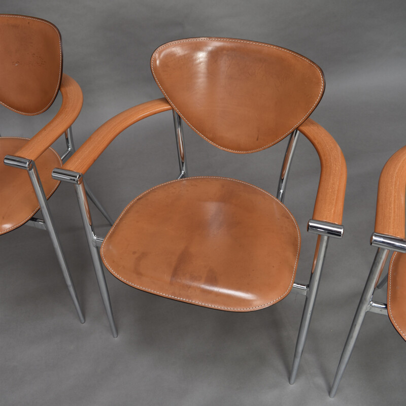 Vintage set of 4 Arrben dining chairs 1980s