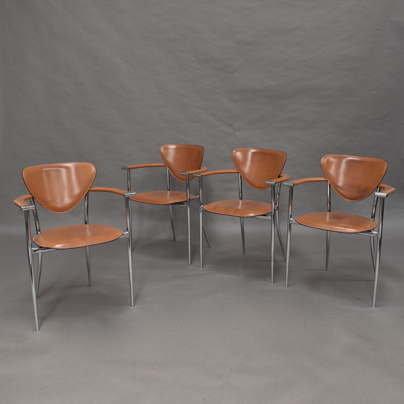 Vintage set of 4 Arrben dining chairs 1980s