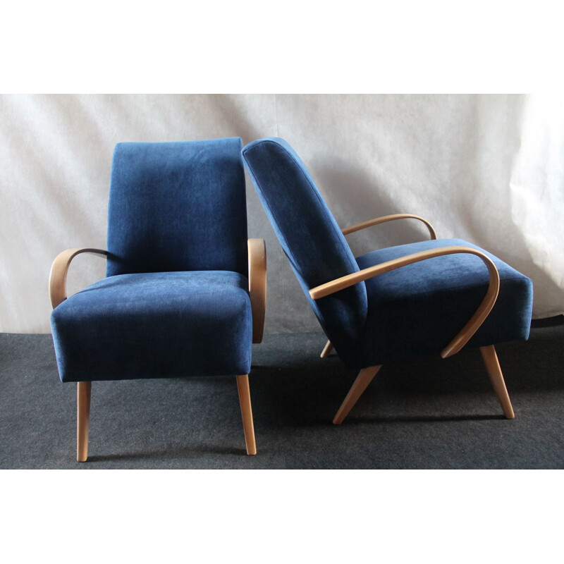 Vintage set of 2 armchairs by Jaroslav Smidek for TON 1960