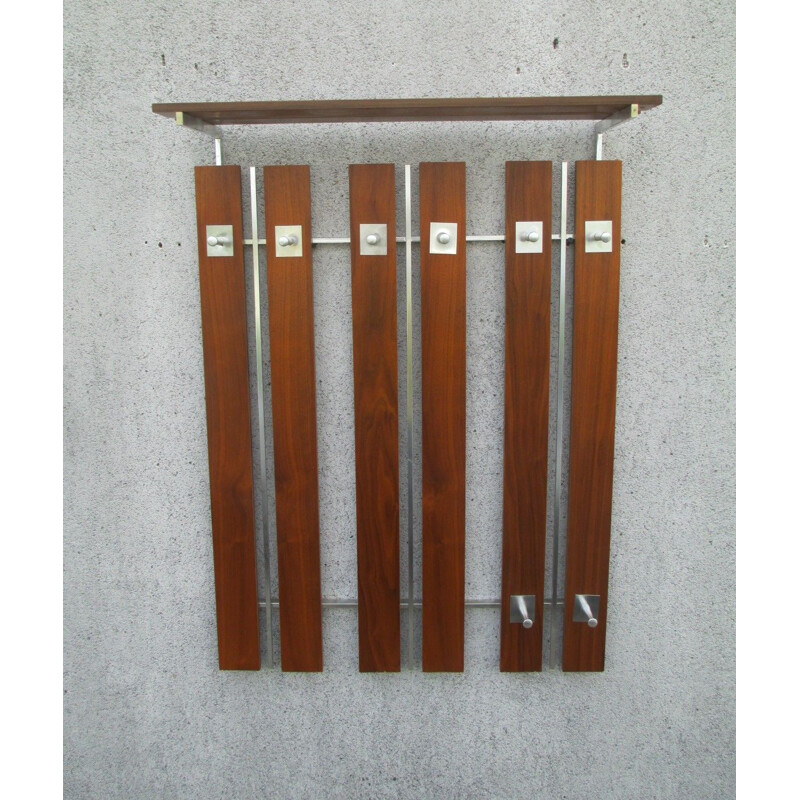 Vintage Coat Rack in walnut 1970s