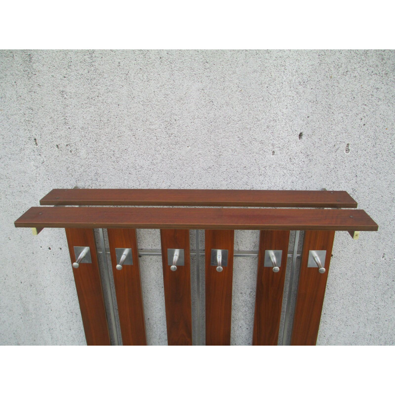 Vintage Coat Rack in walnut 1970s