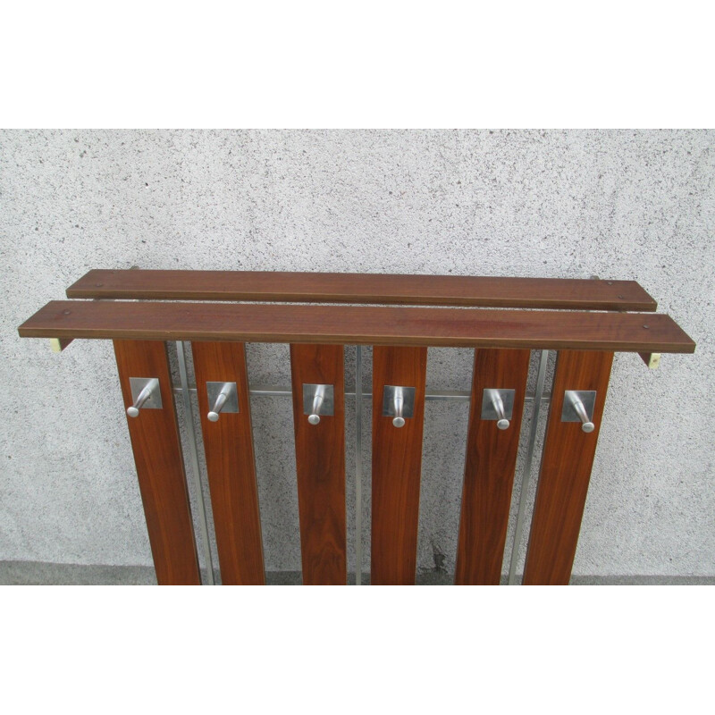 Vintage Coat Rack in walnut 1970s