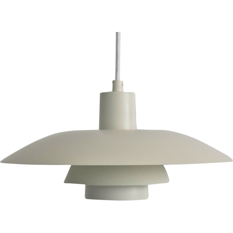 Vintage danish PH43 pendant lamp for Henningsen in white metal 1950s