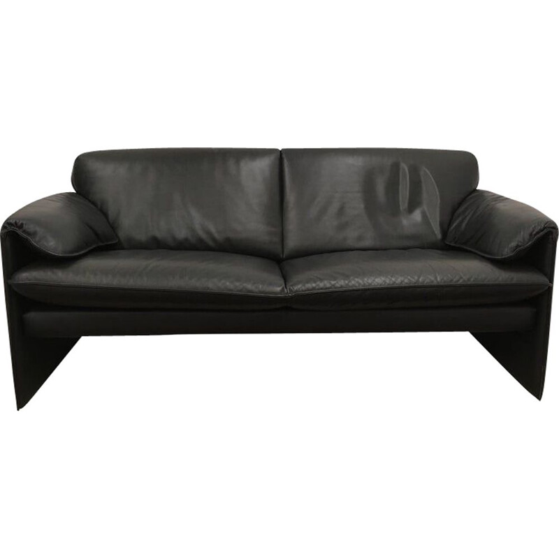 Vintage model Bora Bora sofa for Leolux in black leather 1980s
