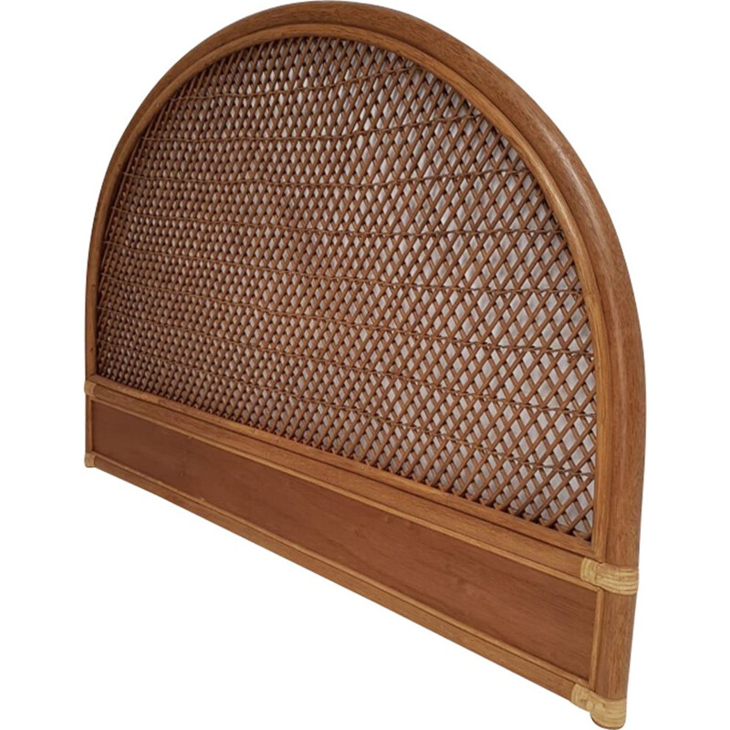 Vintage headboard in rattan France 1970s