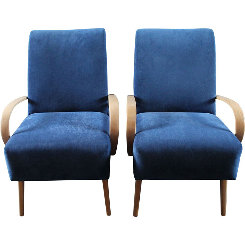 Vintage set of 2 armchairs by Jaroslav Smidek for TON 1960